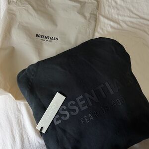 Fear of God Essentials Black Crewneck Sweater